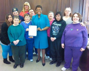 ID group with Mayor Bracey
